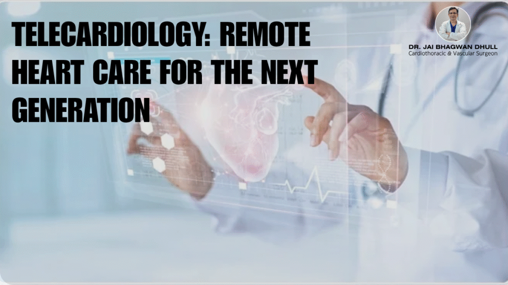Dr. Jai Bhagwan Dhull showcasing telecardiology technology for next-generation remote heart care solutions